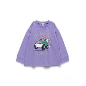 ブランシェス branshes 【WEB限定/DRC】アソートグラフィック長袖Tシャツ （パープル）