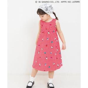 HAKKA KIDS（ハッカキッズ） ワンピース ポピープリント裏毛ワンピース