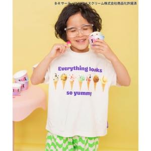 ブリーズ BREEZE 【リンク】サーティワン グラフィックアートTシャツ(子ども) （オフホワイト）
