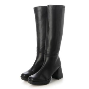 byあしながおじさん ブーツ 厚底レースアップロングブーツ 8490093