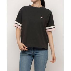 チャンピオン Champion レディース 半袖Tシャツ SHORT SLEEVE T-SHIRT_ CW-B321 （オフブラック）