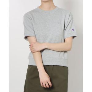 チャンピオン Champion レディース 半袖Tシャツ SHORT SLEEVE SWEATSHIRT_ CW-X011 （OXFORD GRAY）｜locondo-shopping