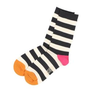 キャロラインガードナー Caroline Gardner Spots Socks CHARCOAL Stripes （グレー）