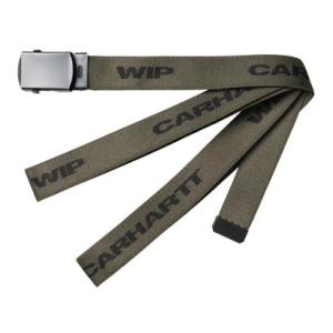 カーハート ワークインプログレス Carhartt WIP マガジン スクリプト ベルト（MAGAZINE SCRIPT BELT） （Cypress