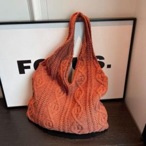 チャイムトリップ Chime Trip バッグ 手提げ トートバッグ ニット 秋冬小物 ケーブルニット レディース ショルダーバッグ 韓国ファッション