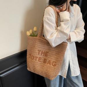 チャイムトリップ Chime Trip バッグ トートバッグ 編み かご サマートート ナチュラル ロゴ レディース 韓国ファッション フェミニン リ