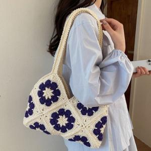 チャイムトリップ Chime Trip クロシェバッグ 鞄 ショルダーバッグ トートバッグ 花柄 編み物 レディース 韓国ファッション フェミニン 大