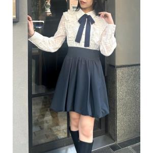 チーク Cheek ボウタイミニバルーンワンピース （OFFWHT）