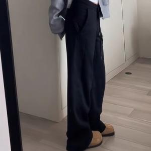 カルペディエム Carpe diem リラックス ワイドパンツ 秋冬 ウエストゴム ドローストリング...