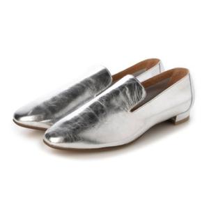 クリー ラボキゴシ Creer RABOKIGOSHI フラットスクエアトウソフトオペラパンプス （シルバー）