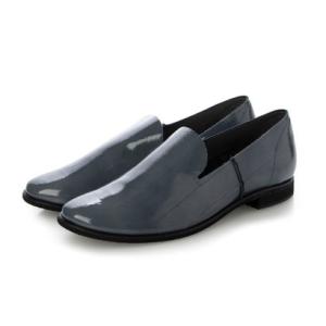 クリー ラボキゴシ Creer RABOKIGOSHI フラット本革オペラシューズ （ブルーグレイエナメル）