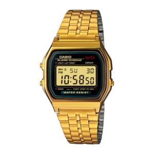 CASIO CLASSIC /  A159WGEA-1JF / デジタルウォッチ （ゴールド×ブラック）｜locondo-shopping