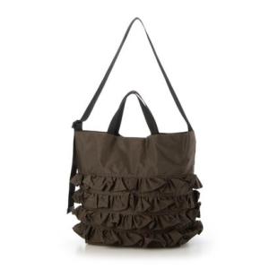 カシュカシュ cache cache ナイロンフリル2wayトートバッグ （BR）