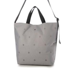カシュカシュ cache cache ドット刺繍ナイロン2wayショルダー （LGY）