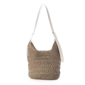 カシュカシュ cache cache フリーハンドル柄編トート （GY）