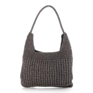 カシュカシュ cache cache メタリックコード柄編みワンハンドルトート （DSV）