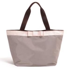 ＜ロングセラー＞カシュカシュ cache cache WEB限定ナイロンリボントートバッグL （グレ...