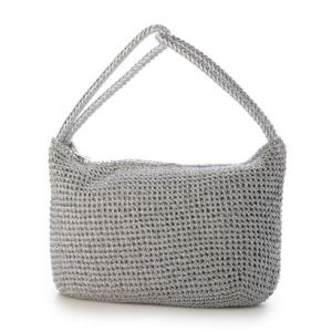 カシュカシュ cache cache 2wayハンドルメタリックコード編みトートバッグ （SV）
