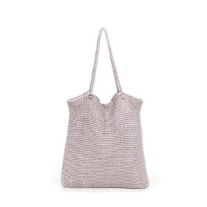 カシュカシュ cache cache ラメ糸編みトートバッグ （PI）