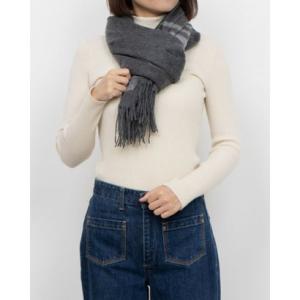 カシュネ cache nez カシミヤボーダーストール （GY）