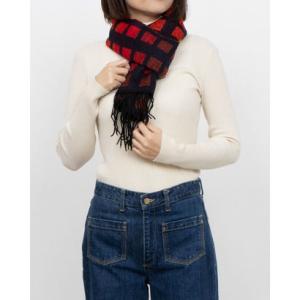 カシュネ cache nez ブロックグラデーションマフラー （OR）