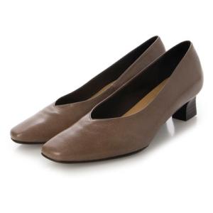 サヴァサヴァ cava cava ソフトプレーンパンプス （グレージュコンビ）