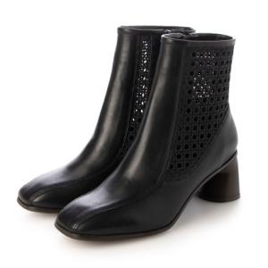 サヴァサヴァ cava cava サイドレースショートブーツ （ブラック）