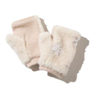 キャセリーニ Casselini フラワーモチーフグローブ（Flower Motif Gloves） （アイボリー）