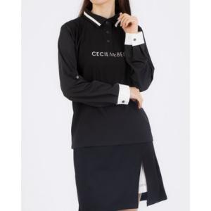 セシルマクビーグリーン CECIL McBEE green ロールアップスリーブPOLO （BK）
