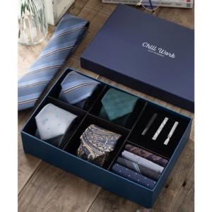 チルワーク バイ クイトランニング CHILLWORK by Quit Running メンズギフト 洗えるネクタイセット （set001）