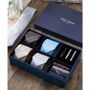 チルワーク バイ クイトランニング CHILLWORK by Quit Running メンズギフト 洗えるネクタイセット （set002）