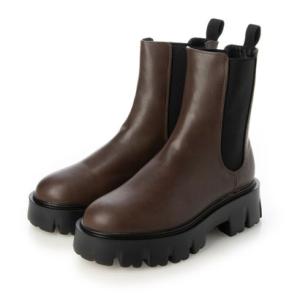 シックス CHICS トラックソールサイドゴアショートブーツ （DBR）