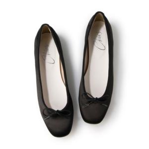 シックス CHICS スクエアトゥバレエシューズ （BLK）
