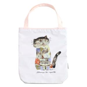 シノワズリーモダンキョウト シノワズリーモダン京都 深尾竜騎 猫イラストプリント 防水・撥水トートバッグ ラベンダー （ラベンダー）