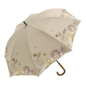 シノワズリーモダンキョウト シノワズリーモダン京都 シノワズリーモダンキョウト シノワズリーモダン京都 優雅ボタニカル刺繍 かわず張りショート長日傘