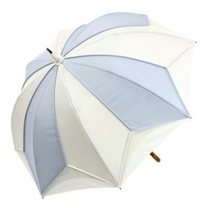 シノワズリーモダンキョウト シノワズリーモダン京都 推しカラー トリコパイピングかわず張り長日傘 （スカイブルー×ホワイト）