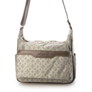 CHRISTIAN OLIVIER PARIS カブセデザイン ショルダーバッグ はっ水 モノグラム ジャガード織 （グレージュ（GREIGE)）