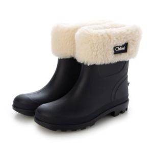 Chloe Chloe Logo Fur Rain Boots ブーツ