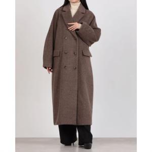 クラネ CLANE DOUBLE WOOL LONG COAT （BROWN）