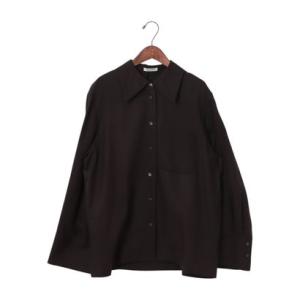 クラネ CLANE TENCEL SHIRT JACKET （BROWN）