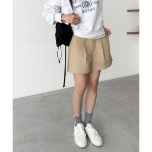 キャナルジーン CANAL JEAN El mar コットンショートパンツ （ベージュ）