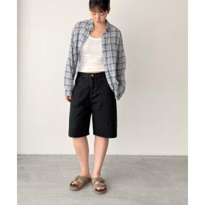 キャナルジーン CANAL JEAN El mar ウォッシングベイカーハーフパンツ （ブラック）