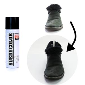 コロンブス COLUMBUS スエード用補色スプレー 汚れ防止 スエードカラー65 スウェード 【返品不可商品】（ブラック）