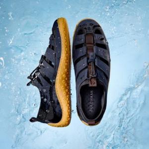 貴重　バルマン　ゴールドクリスタルサンダル COLE HAAN（コールハーン） サンダル ゼログランド タイドトレック