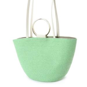クーコ COOCO メタルハンドルペーパー2WAYかごバッグ