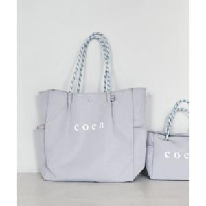 【追加】 coen（コーエン） ロゴ ポリキャンバストートバッグ（Lサイズ）