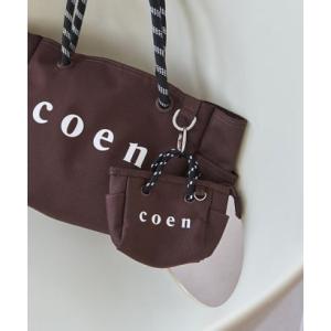 coen（コーエン） ロゴ ポリキャンバストートバッグチャーム XS