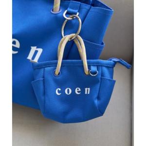 コーエン coen 【新色追加】coen（コーエン） ロゴ ポリキャンバストートバッグチャーム XS （COBALT）