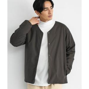 コーエン coen ウィンドブロックノーカラーカーデ【撥水、防風、抗菌防臭（中綿）】 （DK.GRAY）