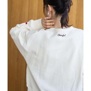 コーエン coen ハートモチーフ裏毛カーディガン （WHITE）
